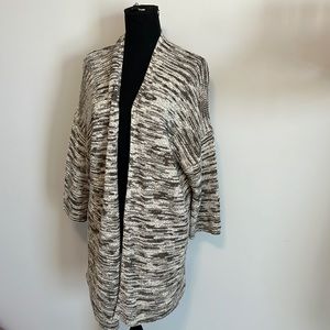 Chic Striped Open-Front Cardigan